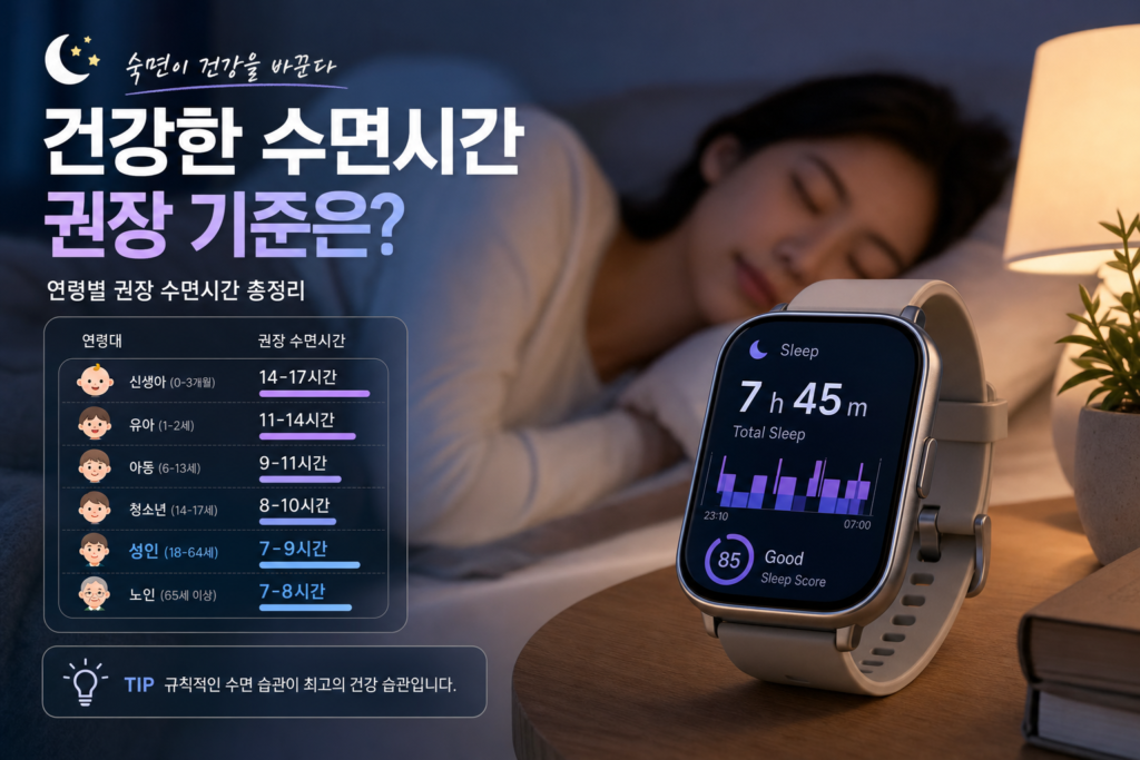건강 수면시간 권장 기준 뒤집은 스마트워치 데이터 관련 이미지