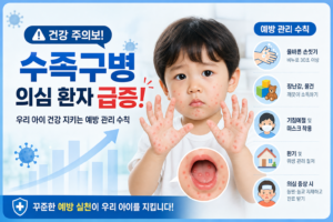 건강 수족구병 의심 환자 급증과 예방 관리 수칙 관련 이미지