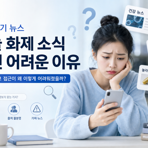 건강 인기 뉴스 오늘 화제 소식 확인 어려운 이유 관련 이미지