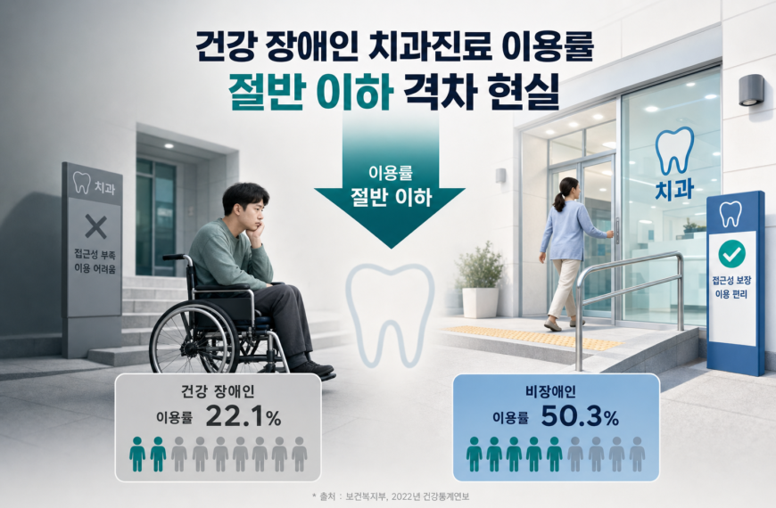 건강 장애인 치과진료 이용률 절반 이하 격차 현실 관련 이미지
