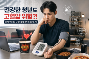 건강 청년 고혈압 30대 남성 1인 가구 위험 관련 이미지