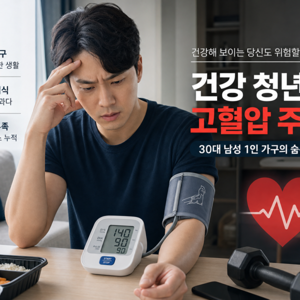 건강 청년 고혈압 30대 남성 1인 가구 위험 관련 이미지