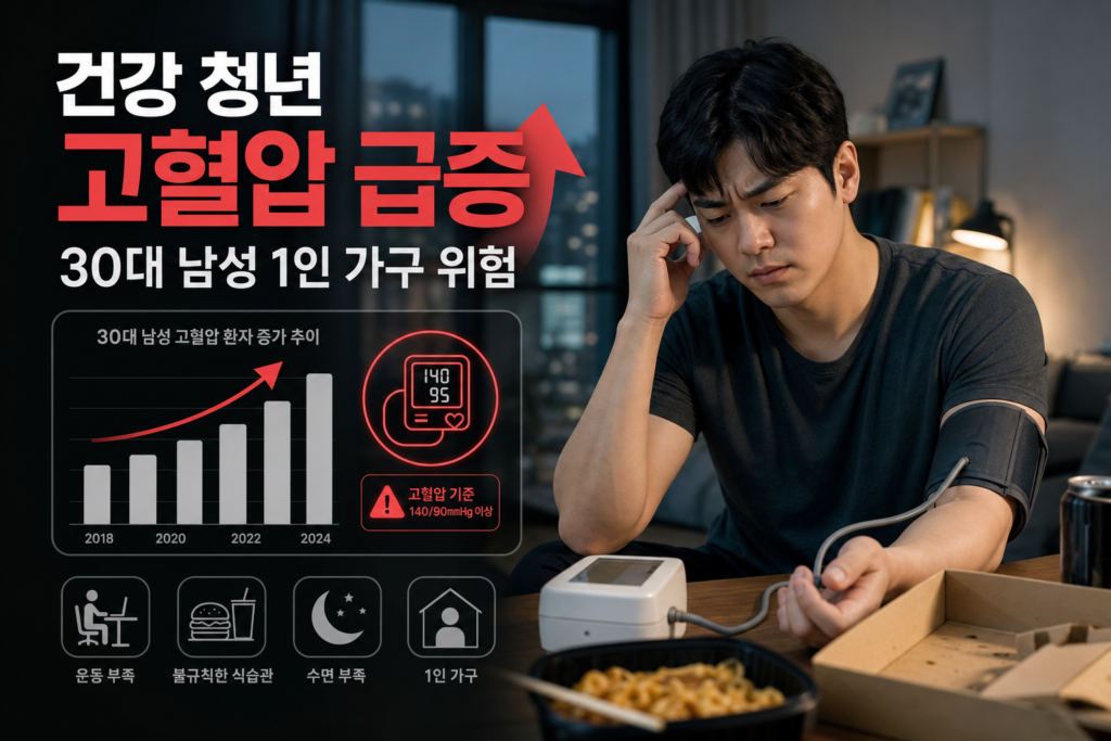 건강 청년 고혈압 급증 30대 남성 1인 가구 위험 관련 이미지