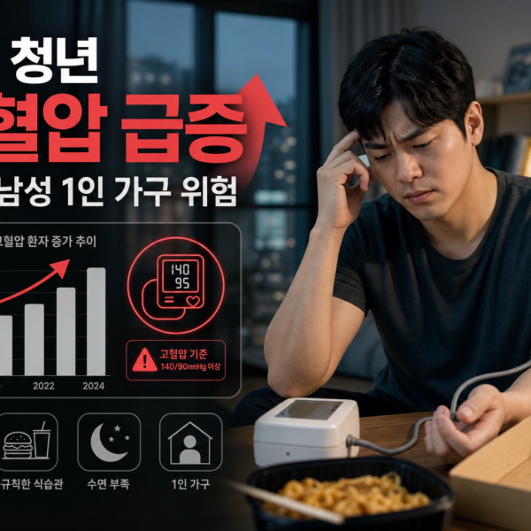 건강 청년 고혈압 급증 30대 남성 1인 가구 위험 관련 이미지