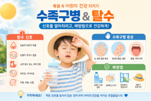 건강 폭염 수족구병 어린이 탈수 신호와 예방법 관련 이미지