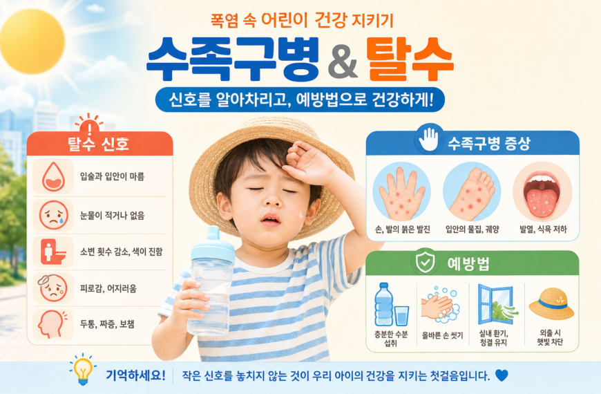 건강 폭염 수족구병 어린이 탈수 신호와 예방법 관련 이미지