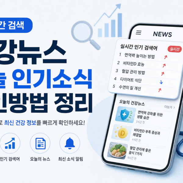 건강뉴스 실시간검색 오늘 인기소식 확인방법 정리 관련 이미지