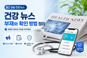 건강뉴스 오늘 건강 뉴스 부재와 확인 방법 정리 관련 이미지
