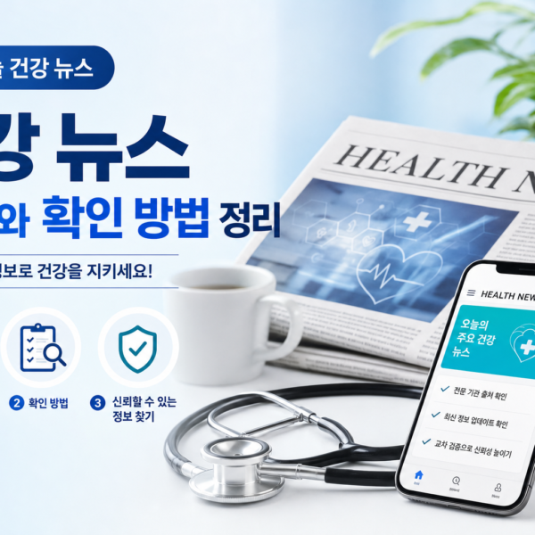 건강뉴스 오늘 건강 뉴스 부재와 확인 방법 정리 관련 이미지