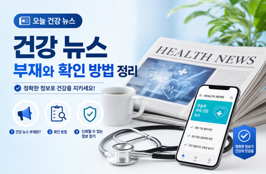 건강뉴스 오늘 건강 뉴스 부재와 확인 방법 정리