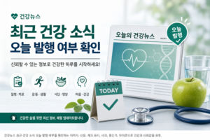 건강뉴스 최근 건강 소식 오늘 발행 여부 확인 관련 이미지