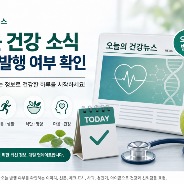 건강뉴스 최근 건강 소식 오늘 발행 여부 확인 관련 이미지