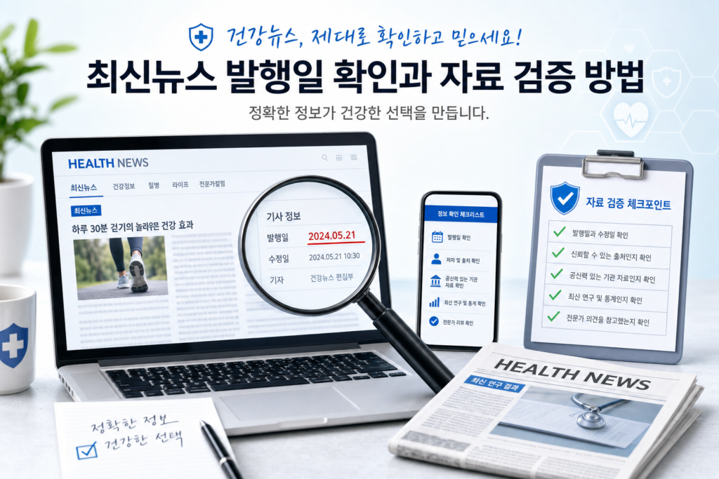 건강뉴스 최신뉴스 발행일 확인과 자료 검증 방법 관련 이미지