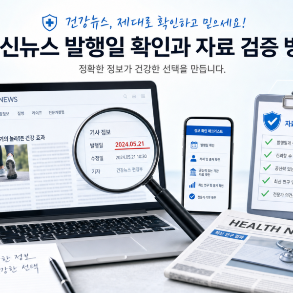 건강뉴스 최신뉴스 발행일 확인과 자료 검증 방법 관련 이미지