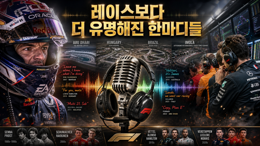 F1 팀 라디오 역대 명장면 Pt.1 | 마이크만 켜면 예능이 되는 순간들 관련 이미지
