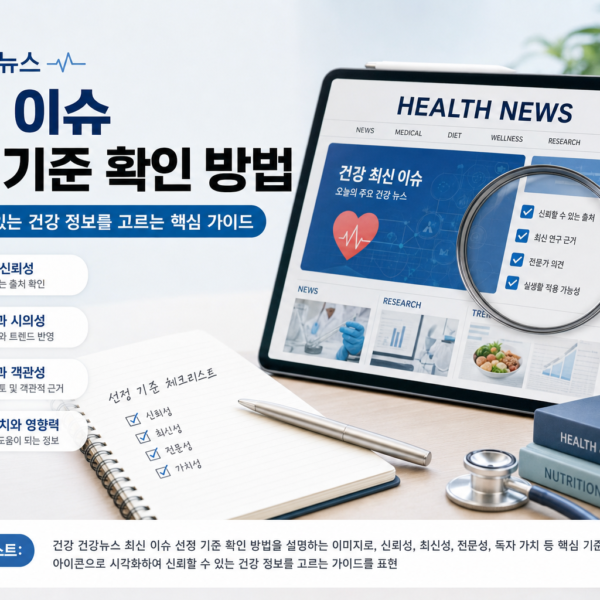 건강 건강뉴스 최신 이슈 선정 기준 확인 방법 관련 이미지