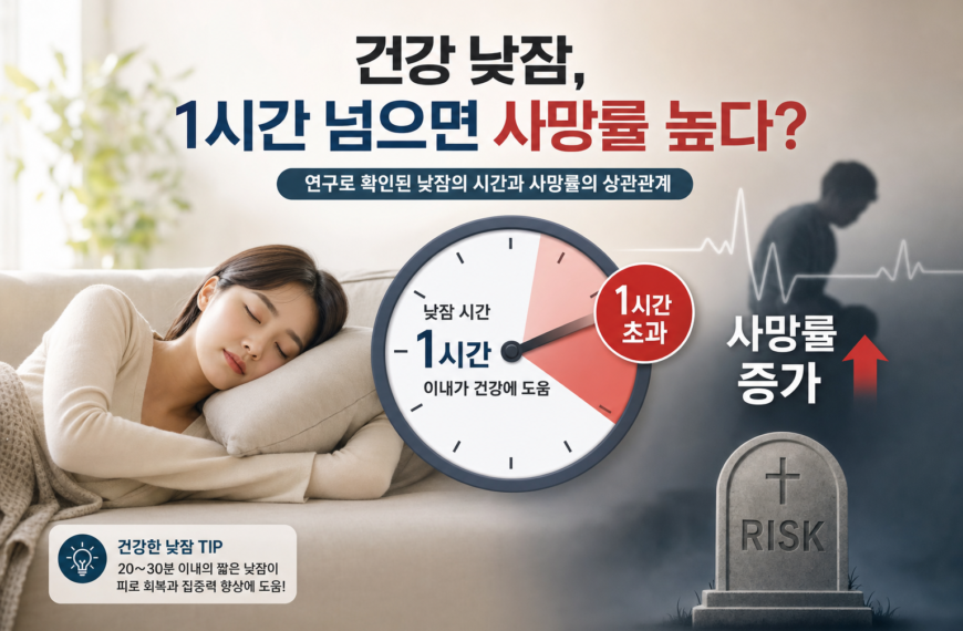 건강 낮잠 1시간 넘으면 사망률 높다는 연구 결과 관련 이미지