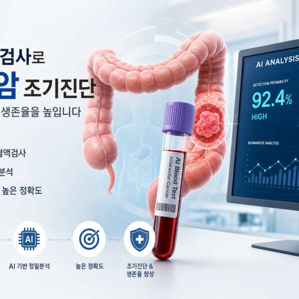 건강 대장암 AI 혈액검사 조기진단 정확도 향상 관련 이미지