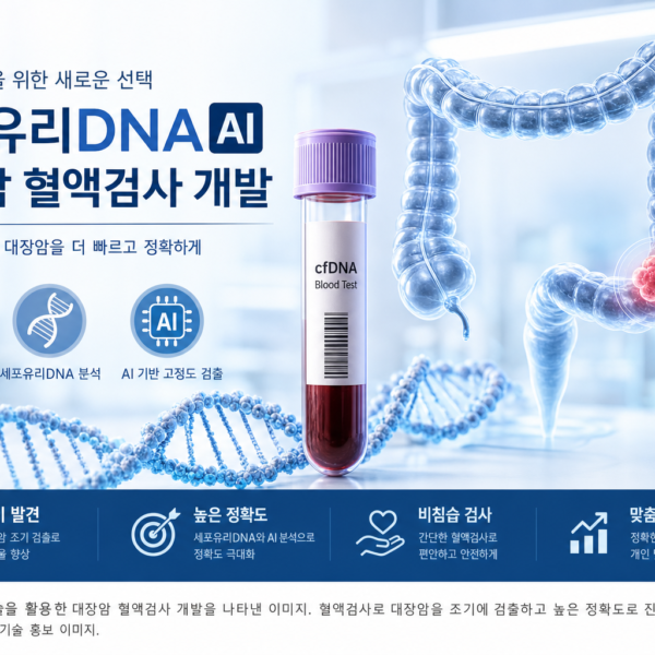 건강 세포유리DNA AI 대장암 혈액검사 개발 관련 이미지