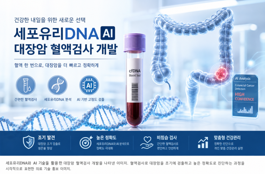 건강 세포유리DNA AI 대장암 혈액검사 개발