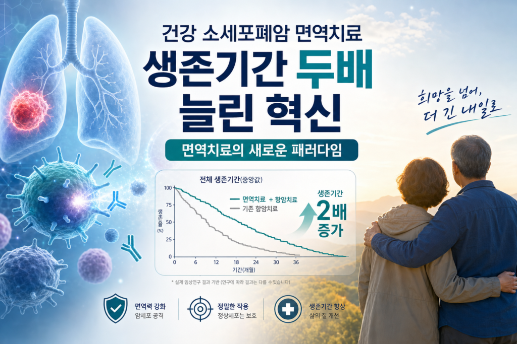 건강 소세포폐암 면역치료 생존기간 두배 늘린 혁신 관련 이미지