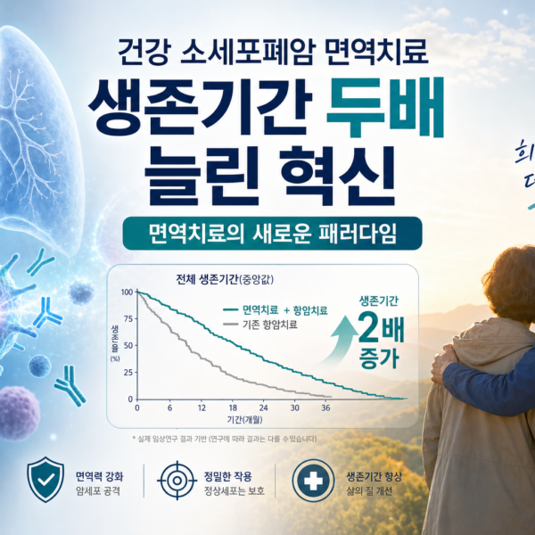 건강 소세포폐암 면역치료 생존기간 두배 늘린 혁신 관련 이미지