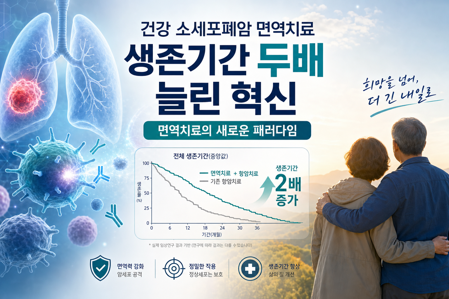 건강 소세포폐암 면역치료 생존기간 두배 늘린 혁신 관련 이미지