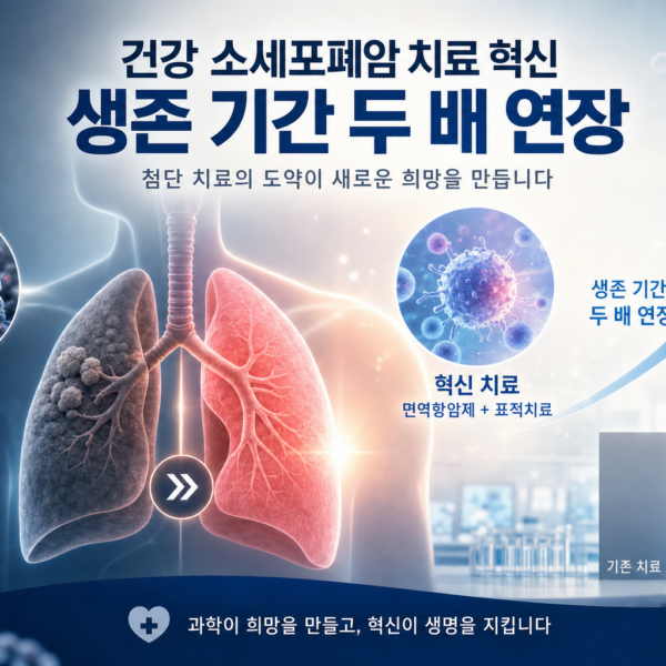건강 소세포폐암 치료 혁신 생존 기간 두 배 연장 관련 이미지