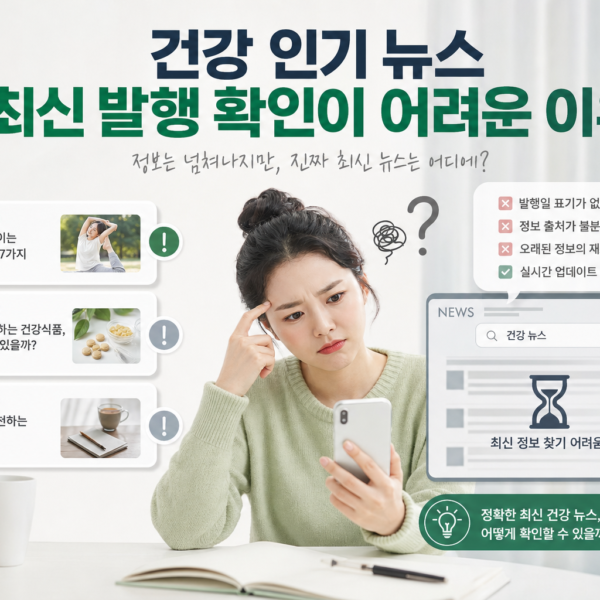 건강 인기 뉴스 최신 발행 확인이 어려운 이유 관련 이미지