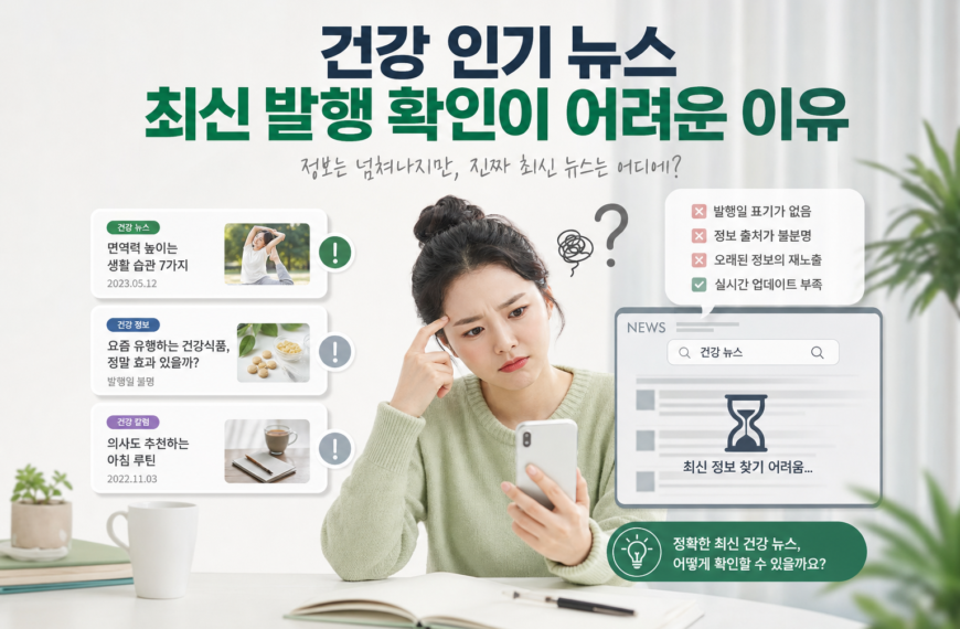 건강 인기 뉴스 최신 발행 확인이 어려운 이유 관련 이미지