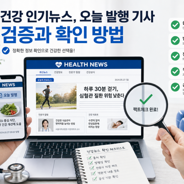 건강 인기뉴스 오늘 발행 기사 검증과 확인 방법 관련 이미지