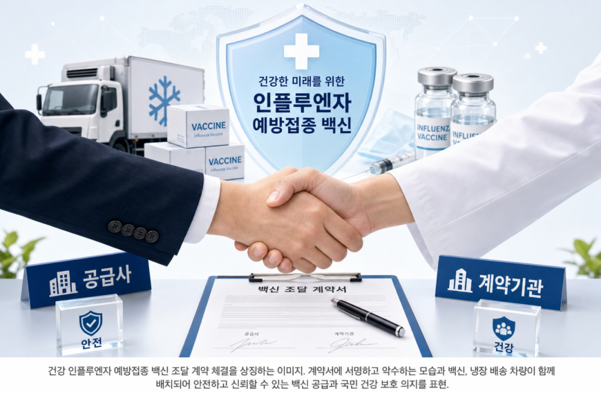 건강 인플루엔자 예방접종 백신 조달 계약 체결