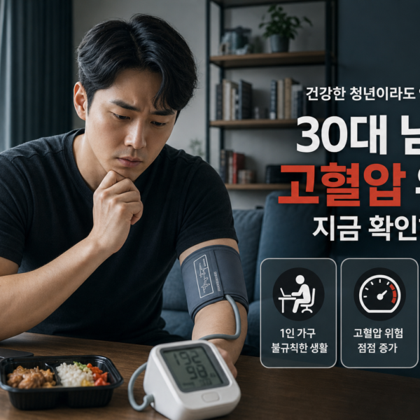 건강 청년 고혈압 30대 남성 1인 가구 위험 관련 이미지