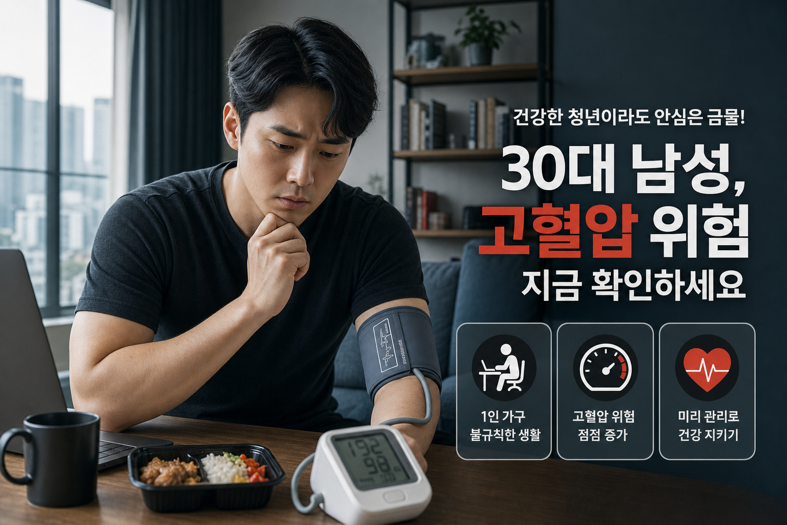 건강 청년 고혈압 30대 남성 1인 가구 위험 관련 이미지