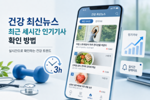 건강 최신뉴스 최근 세시간 인기기사 확인 방법 관련 이미지