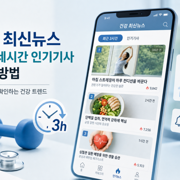 건강 최신뉴스 최근 세시간 인기기사 확인 방법 관련 이미지