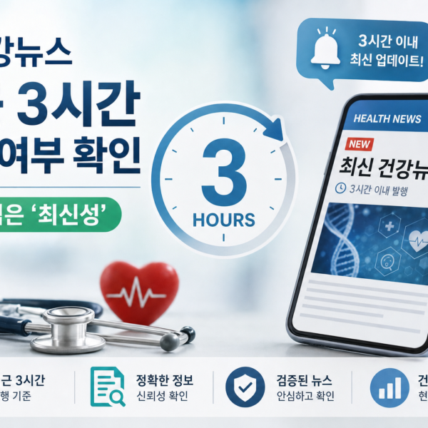 건강뉴스 최근 3시간 발행 여부 확인과 판단 기준 관련 이미지