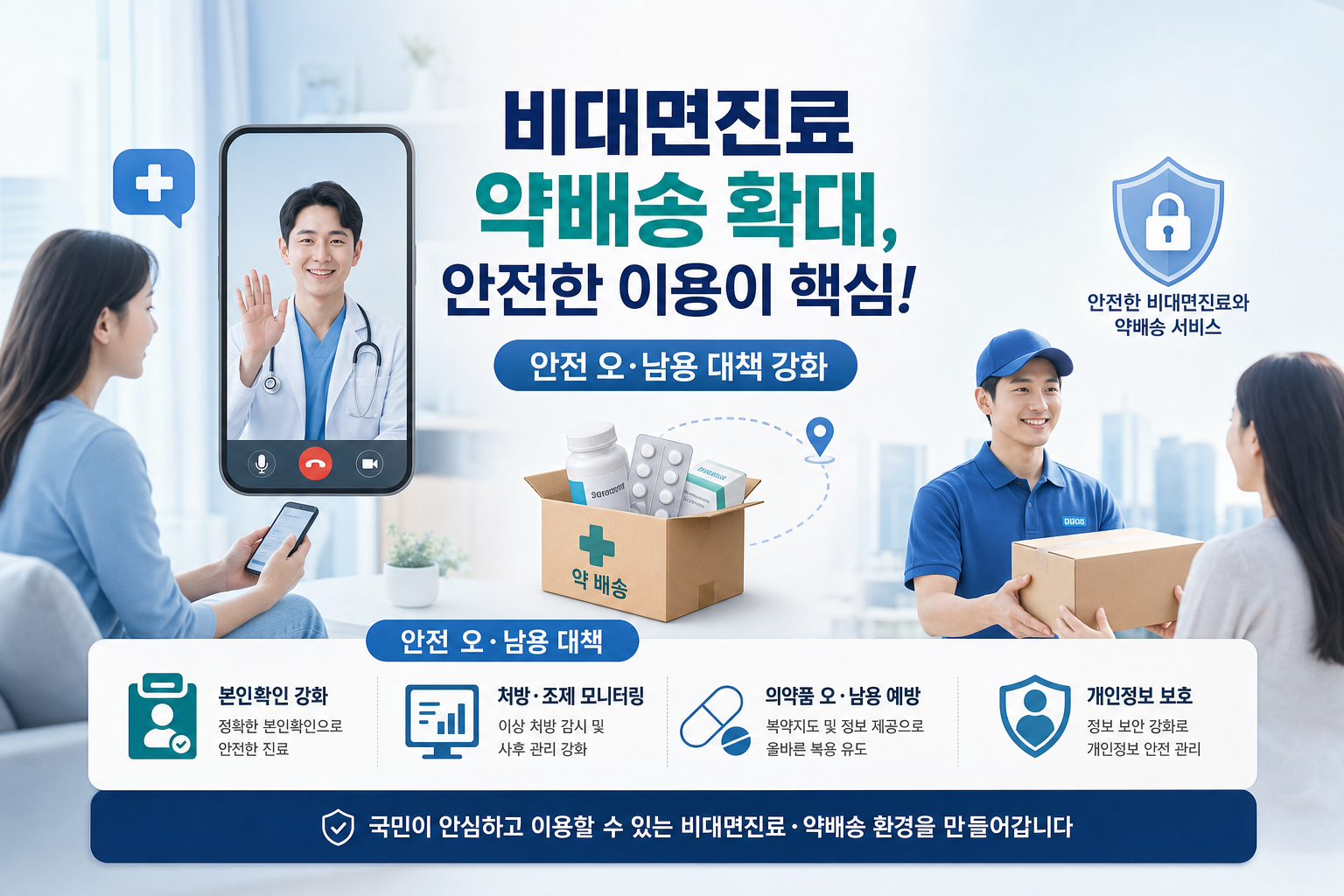 보건 비대면진료 약배송 확대 안전 오남용 대책 빈칸 관련 이미지