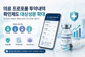 의료 프로포폴 투약내역 확인제도 대상성분 확대 관련 이미지